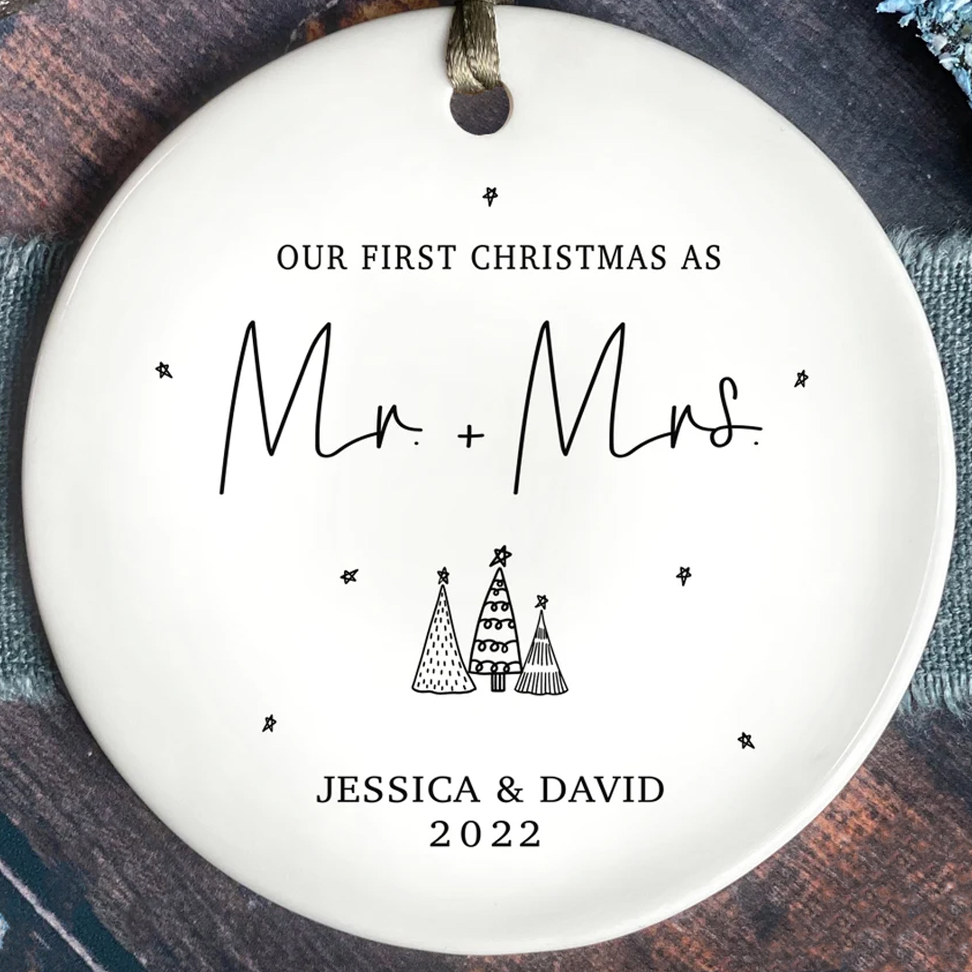 First Christmas Married Ornament Mr And Mrs Tree Christmas Ornament Our First Christmas Married As Mr And Mrs Ornament Copy
